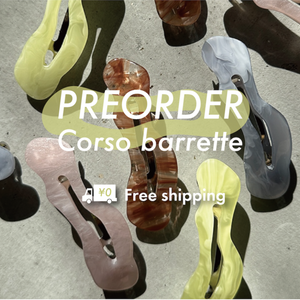 【送料無料|PREORDER】ヘアアレンジに活躍するシンプルなバレッタ。デザインとカラーリングで存在感◎