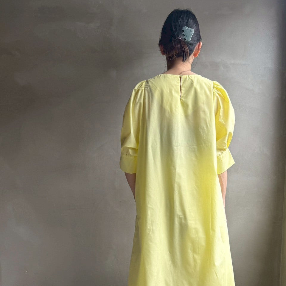 【ハモミシノオトナフク】V-neck puff sleeve OP