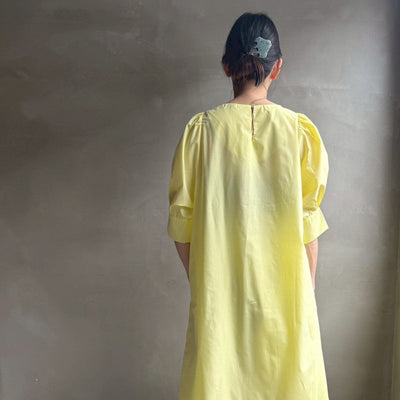 【ハモミシノオトナフク】V-neck puff sleeve OP