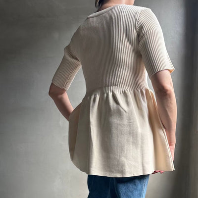 【ハモミシノオトナフク】Peplum short sleeve PO