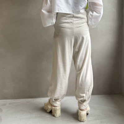 【ハモミシノオトナフク】Fleece Tucked volume pants