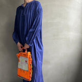 【ハモミシノオトナフク】Cotton voile sleeve OP