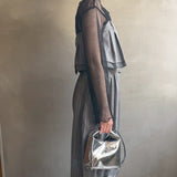 【ハモミシノオトナフク】Herrinbone stripe cami Tops