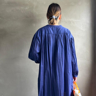 【ハモミシノオトナフク】Cotton voile sleeve OP