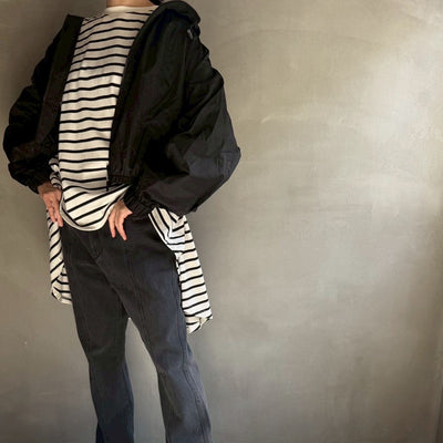 【ハモミシノオトナフク】Drawstring neck blouson