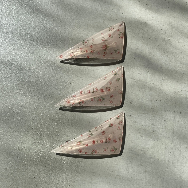 【sAn】Triangle Barrette(flower type)