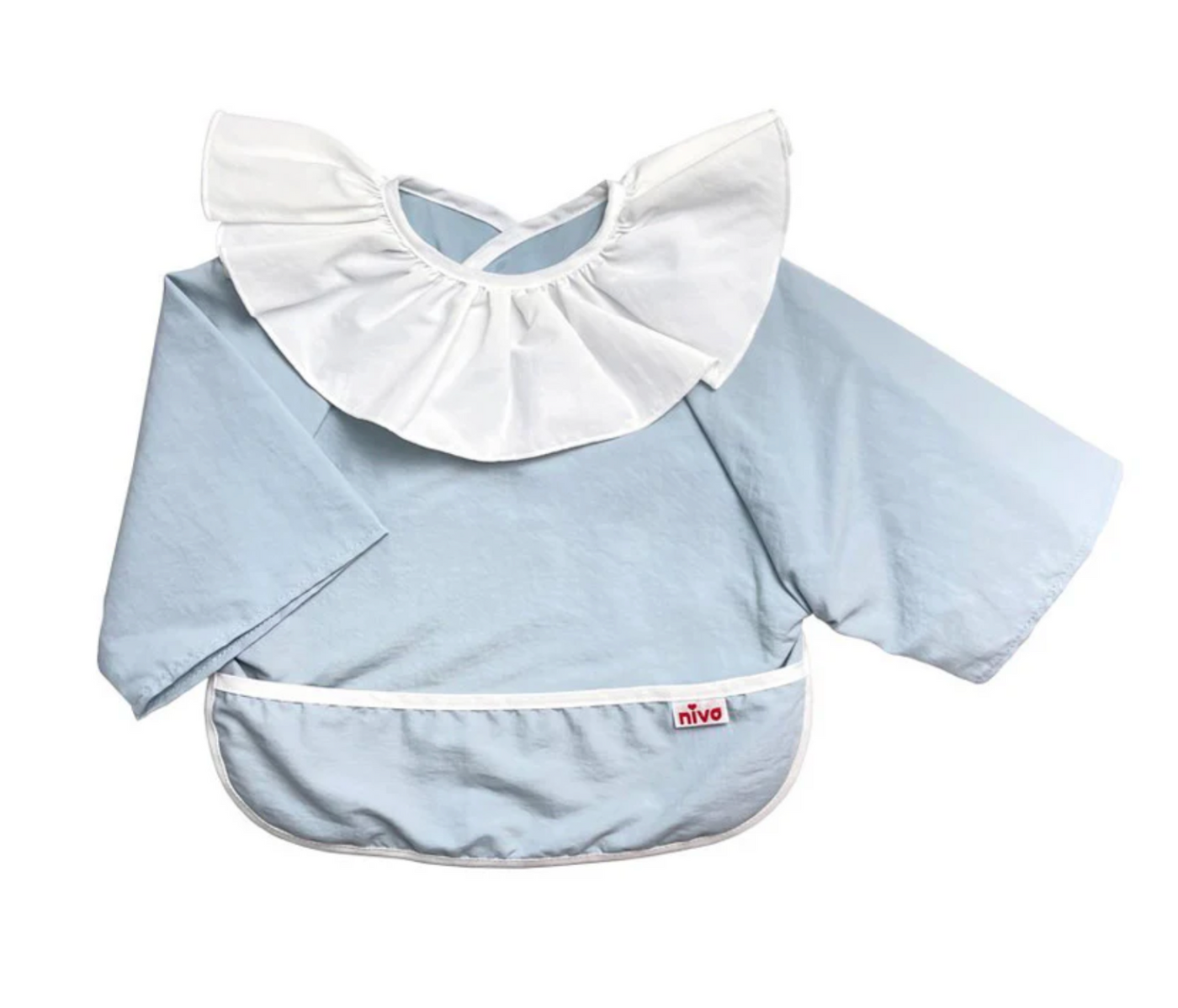 【Niva】ラッフルカラー撥水お食事エプロン／Restaurant bib