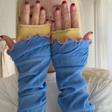 【hamomisi】Tulip frill UV cut arm covers