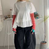 【hamomisi】Tulip frill UV cut arm covers