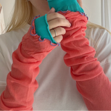 【hamomisi】Tulip frill UV cut arm covers