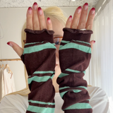 【hamomisi】Multi-border UV cut arm covers