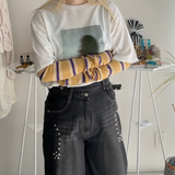 【hamomisi】Multi-border UV cut arm covers