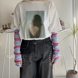 【hamomisi】Multi-border UV cut arm covers
