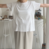 【ハモミシノオトナフク】Side frill T-shirt