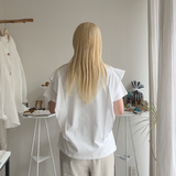 【ハモミシノオトナフク】Side frill T-shirt