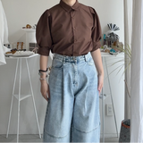 【ハモミシノオトナフク】Broadcloth Voluminous Sleeve Blouse