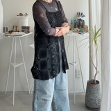 【ハモミシノオトナフク】Crochet lace tunic cami top