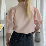 【ハモミシノオトナフク】Broadcloth Voluminous Sleeve Blouse
