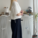【ハモミシノオトナフク】Hem drawstring shirring PO