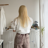 【ハモミシノオトナフク】Broadcloth Voluminous Sleeve Blouse
