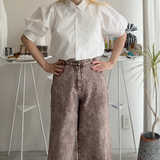 【ハモミシノオトナフク】Broadcloth Voluminous Sleeve Blouse