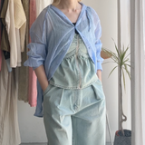 【ハモミシノオトナフク】Sheer Washed Hooded Shirt
