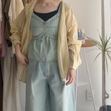 【ハモミシノオトナフク】Sheer Washed Hooded Shirt