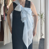 【ハモミシノオトナフク】Sheer striped oversized shirt