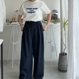 【ハモミシノオトナフク】flocked logo T-shirt