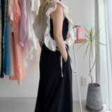 【ハモミシノオトナフク】Fringe Jacquard Frill Vest