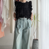【ハモミシノオトナフク】Fringe Jacquard Frill Vest