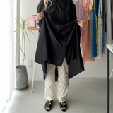 【ハモミシノオトナフク】Wavy side stripe lace pants