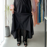 【ハモミシノオトナフク】Wavy side stripe lace pants