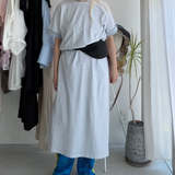 【ハモミシノオトナフク】Cotton Contrast Sleeves OP