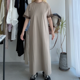 【ハモミシノオトナフク】Cotton Contrast Sleeves OP
