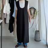 【ハモミシノオトナフク】Matte Ponte U-Neck OP