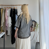 【ハモミシノオトナフク】Cotton Jersey T-Shirt × Tulle