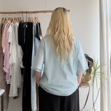 【ハモミシノオトナフク】Cotton Jersey T-Shirt × Tulle
