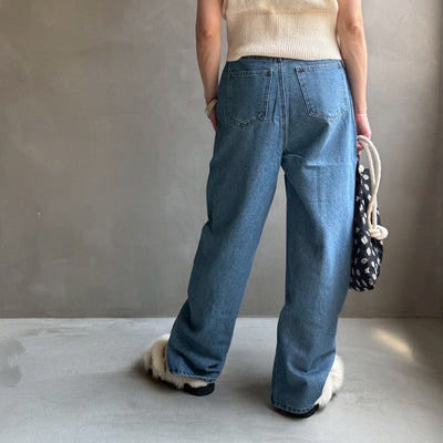 【ハモミシノオトナフク】Center-switched semiwide pants