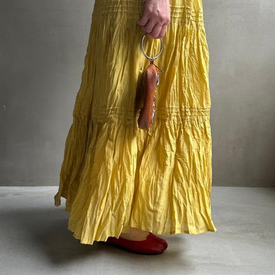 【ハモミシノオトナフク】Cotton voile tiered skirt