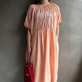 【ハモミシノオトナフク】Tiered shirring ribbon OP