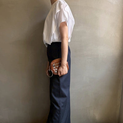 【ハモミシノオトナフク】Side frill T-shirt