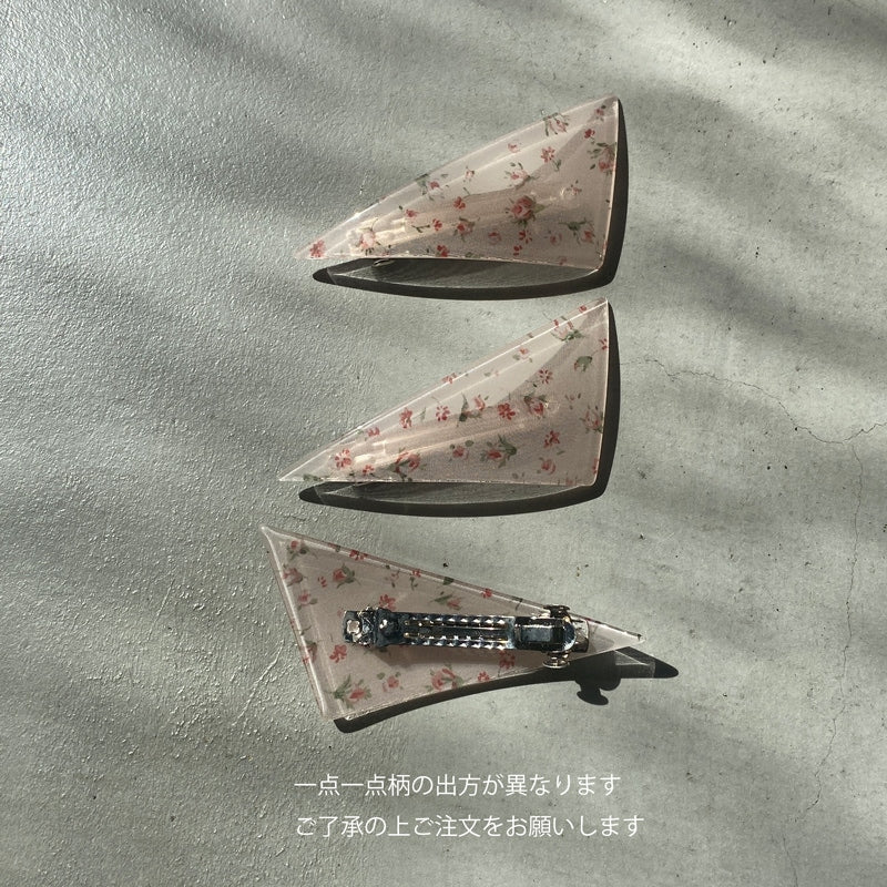 【sAn】Triangle Barrette(flower type)