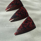 【sAn】Triangle Barrette(red・orange type)