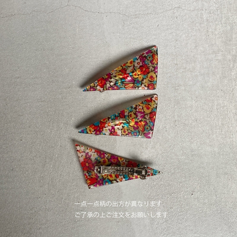 【sAn】Triangle Barrette(flower type)