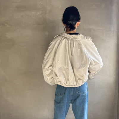 【ハモミシノオトナフク】Drawstring neck blouson