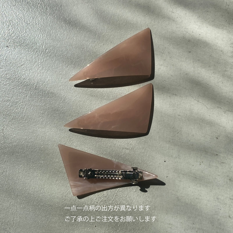 【sAn】Triangle Barrette(pink type)