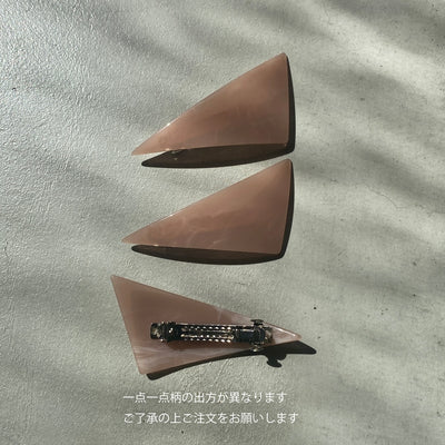 【sAn】Triangle Barrette(pink type)