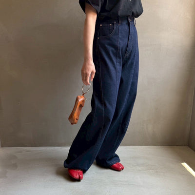 【ハモミシノオトナフク】Denim panel pants