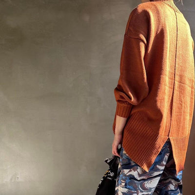 【ハモミシノオトナフク】Back slit knit